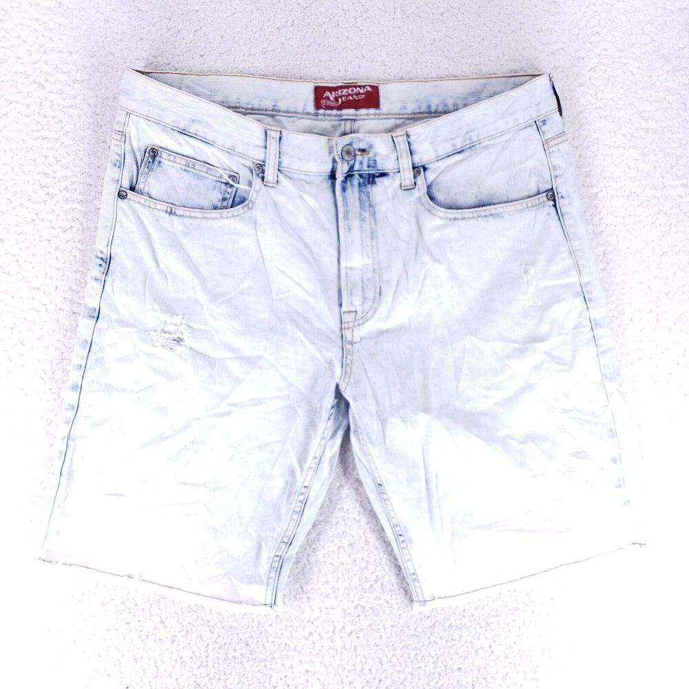 Arizona Jean Shorts Denim Cotton Mens SZ 36 Blue VTG Carpenter 90s Baggy Y2K